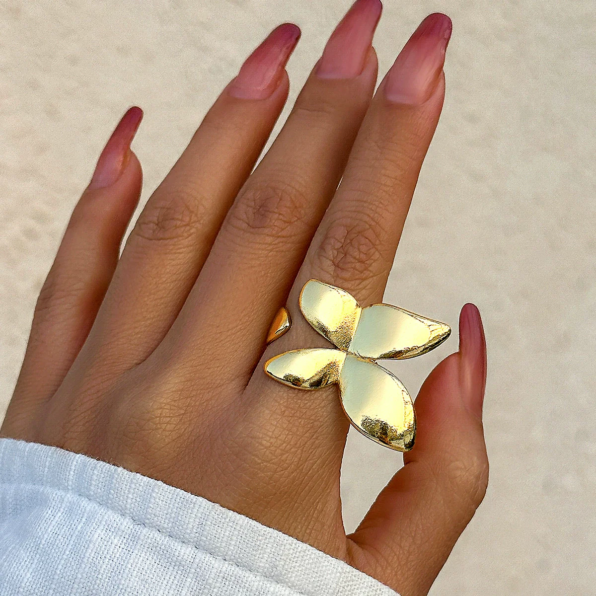 Jewelry Butterfly Knuckle Ring Alloy Bow Electroplated - Image 7