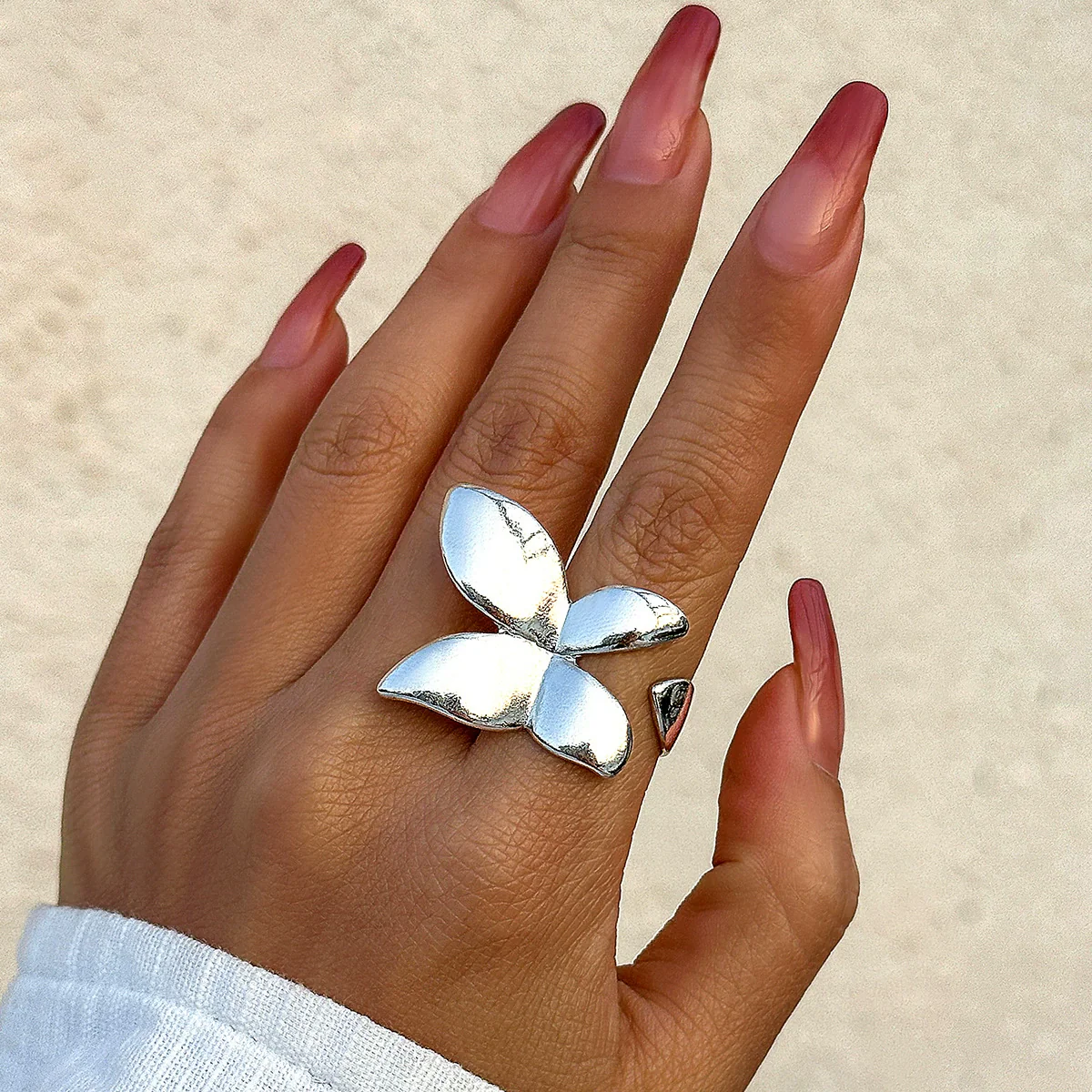 Jewelry Butterfly Knuckle Ring Alloy Bow Electroplated - Image 8