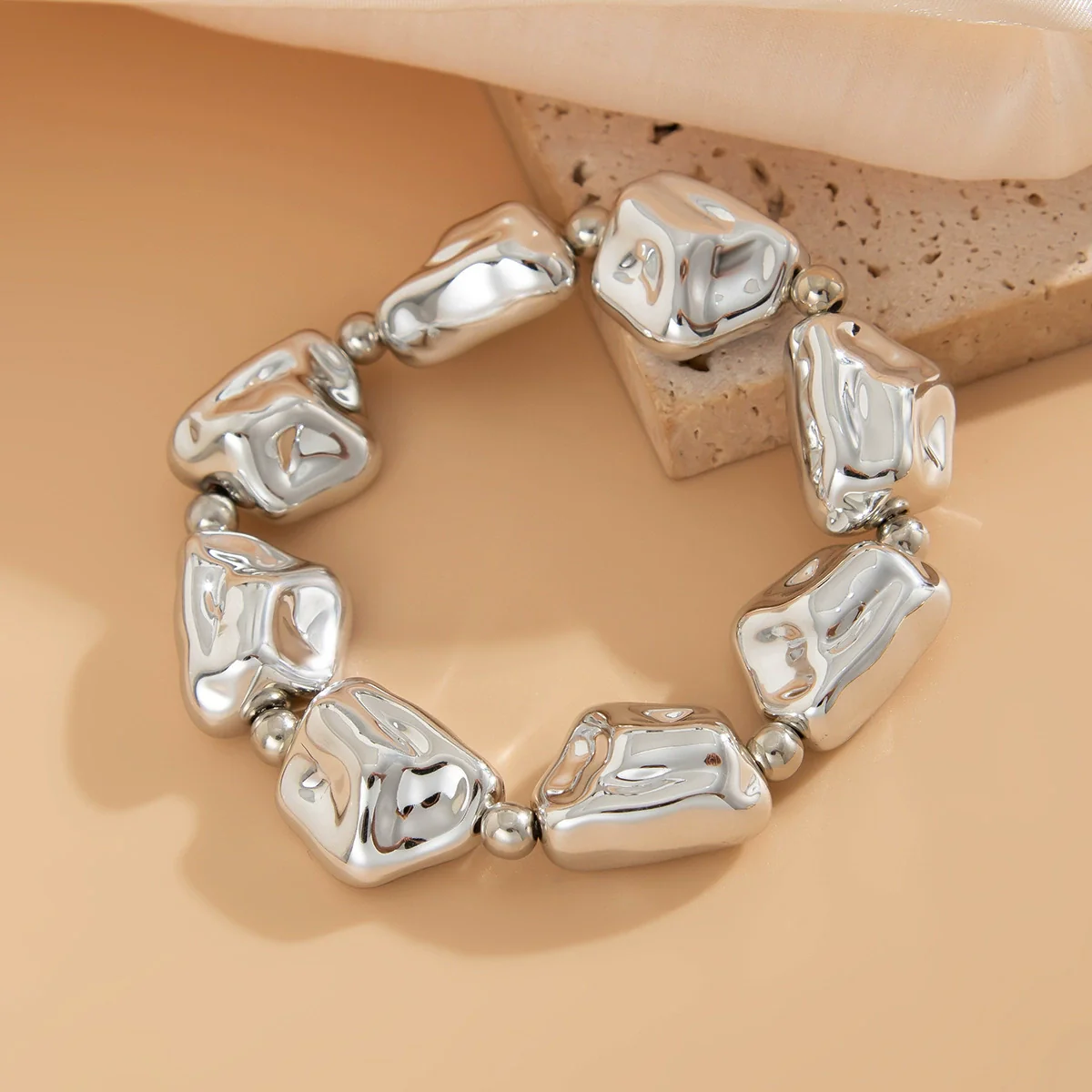 Jewelry Ccb Geometric Shaped Light Luxury Clavicle Chain With Electroplating - Image 4