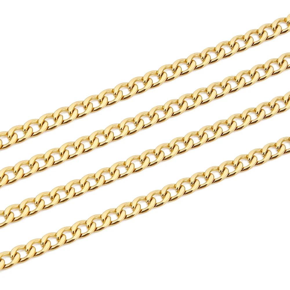 Jewelry Chain Bracelet Accessories Stainless Steel 18K Gold Plated Totem Pattern Diy Handmade - Image 6