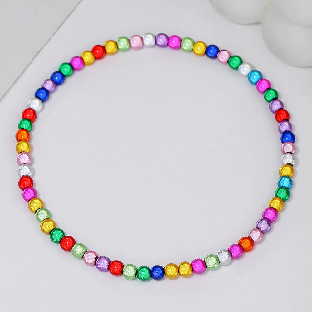 Jewelry Colorful Beads Geometric Anklet Bracelet Simple Allmatch - Image 4