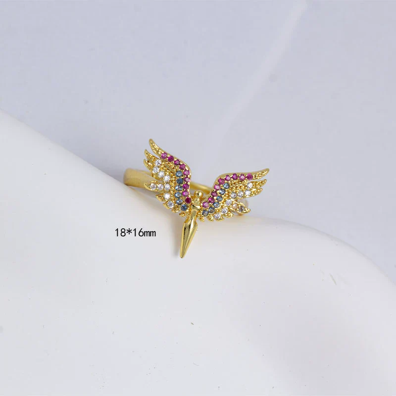 Jewelry Copper Angelshaped Electroplated With Colored Diamonds And Cartoon Characters Design - Image 8