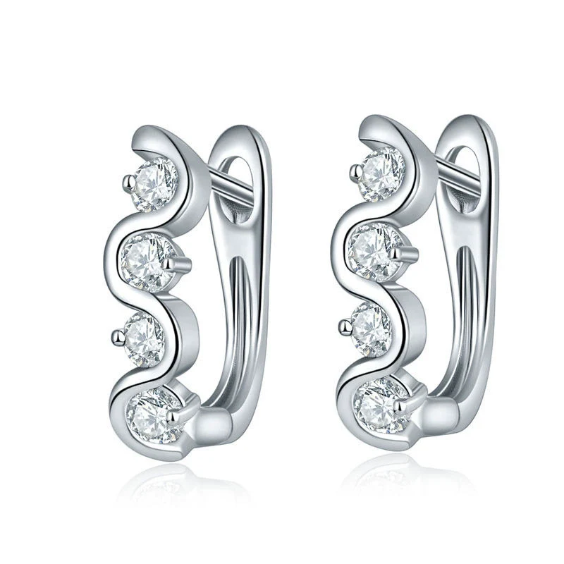 Jewelry Copper Electroplated Flower Pattern Women's Earrings - Image 12