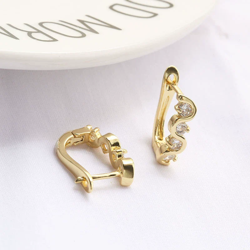 Jewelry Copper Electroplated Flower Pattern Women's Earrings - Image 14