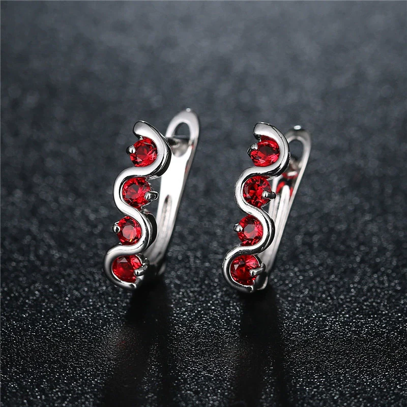 Jewelry Copper Electroplated Flower Pattern Women's Earrings - Image 3