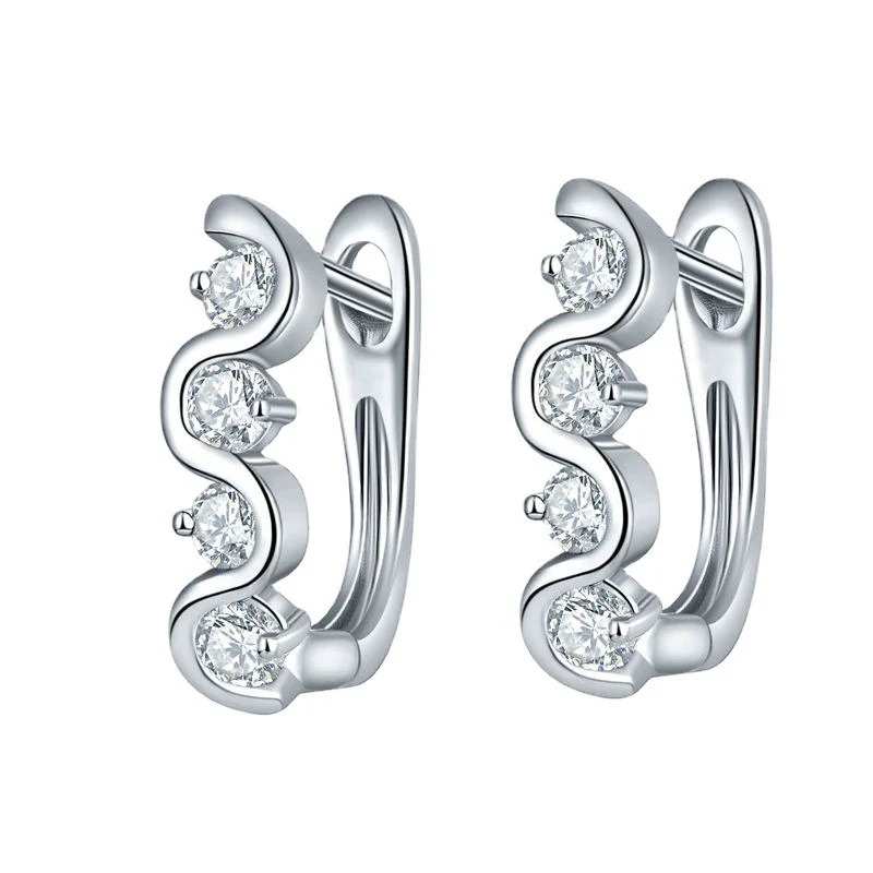 Jewelry Copper Electroplated Flower Pattern Women's Earrings - Image 5