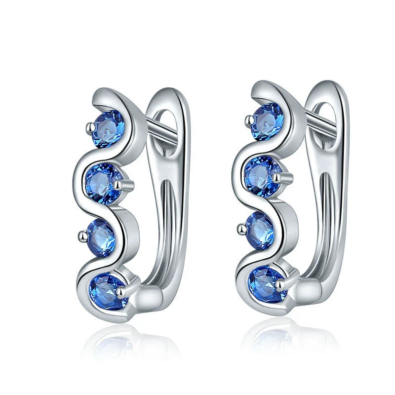Jewelry Copper Electroplated Flower Pattern Women's Earrings - Image 6