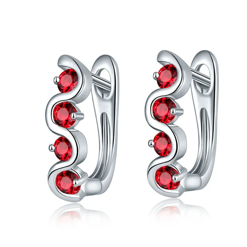 Jewelry Copper Electroplated Flower Pattern Women's Earrings - Image 7