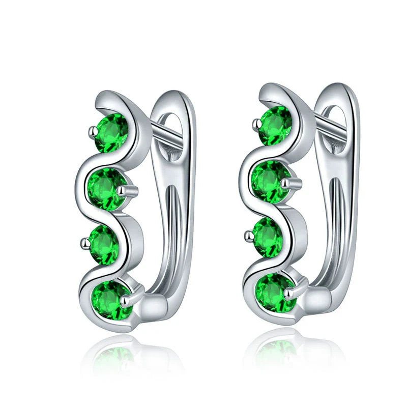 Jewelry Copper Electroplated Flower Pattern Women's Earrings - Image 8