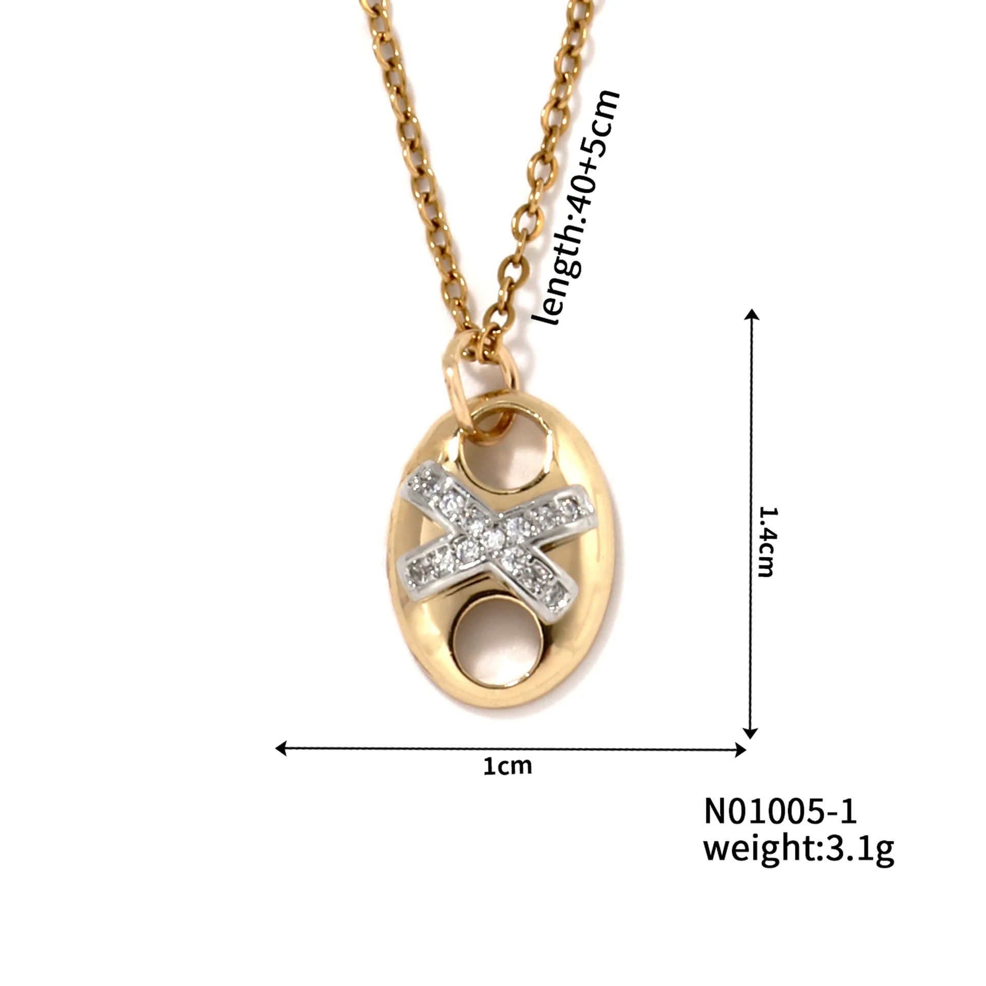 Jewelry Copper Geometric Pendant Necklace Electroplating Luxury Niche Design - Image 6