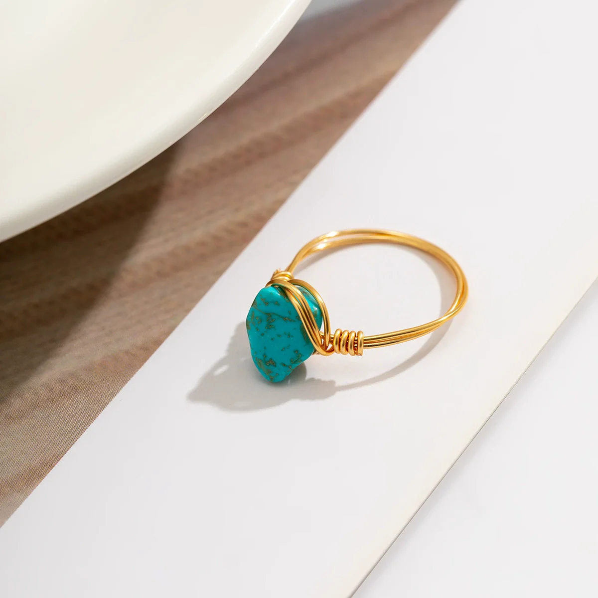 Jewelry Copper Geometric Pure Handmade Women's Luminous Ring - Image 10