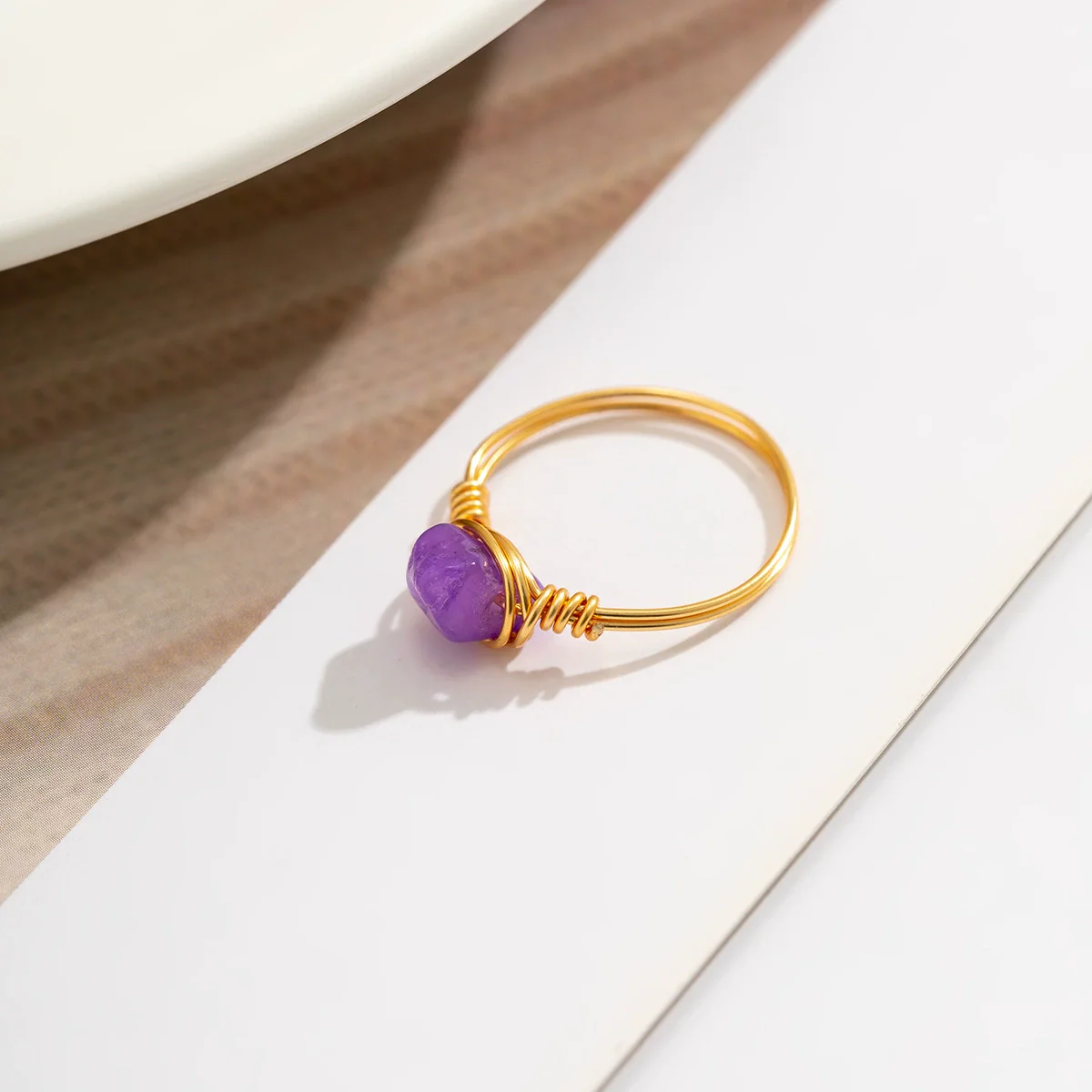 Jewelry Copper Geometric Pure Handmade Women's Luminous Ring - Image 11