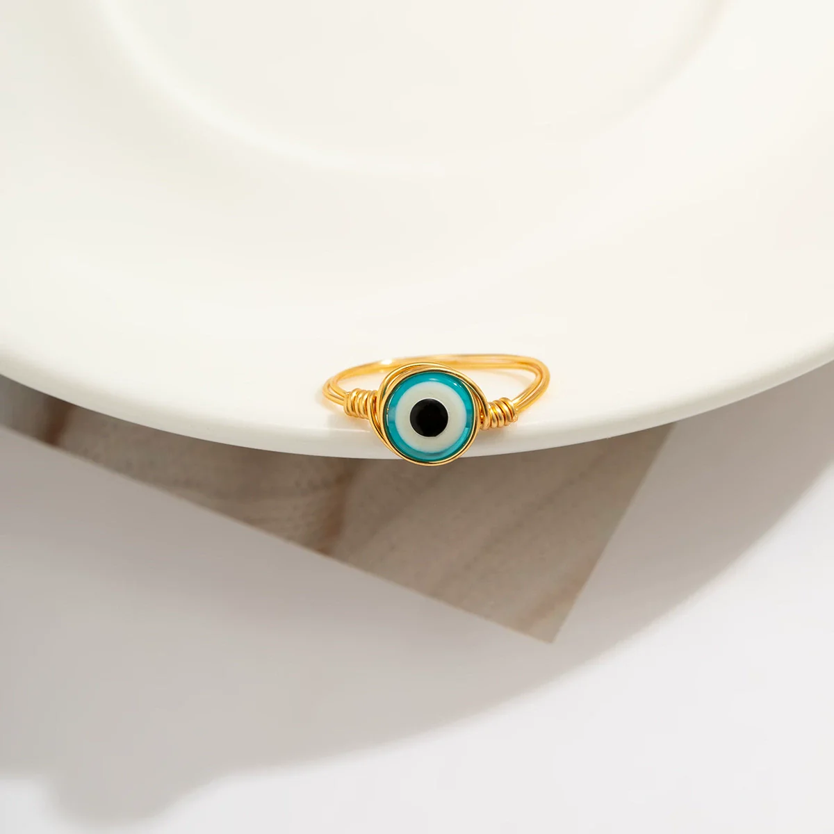 Jewelry Copper Geometric Pure Handmade Women's Luminous Ring - Image 5