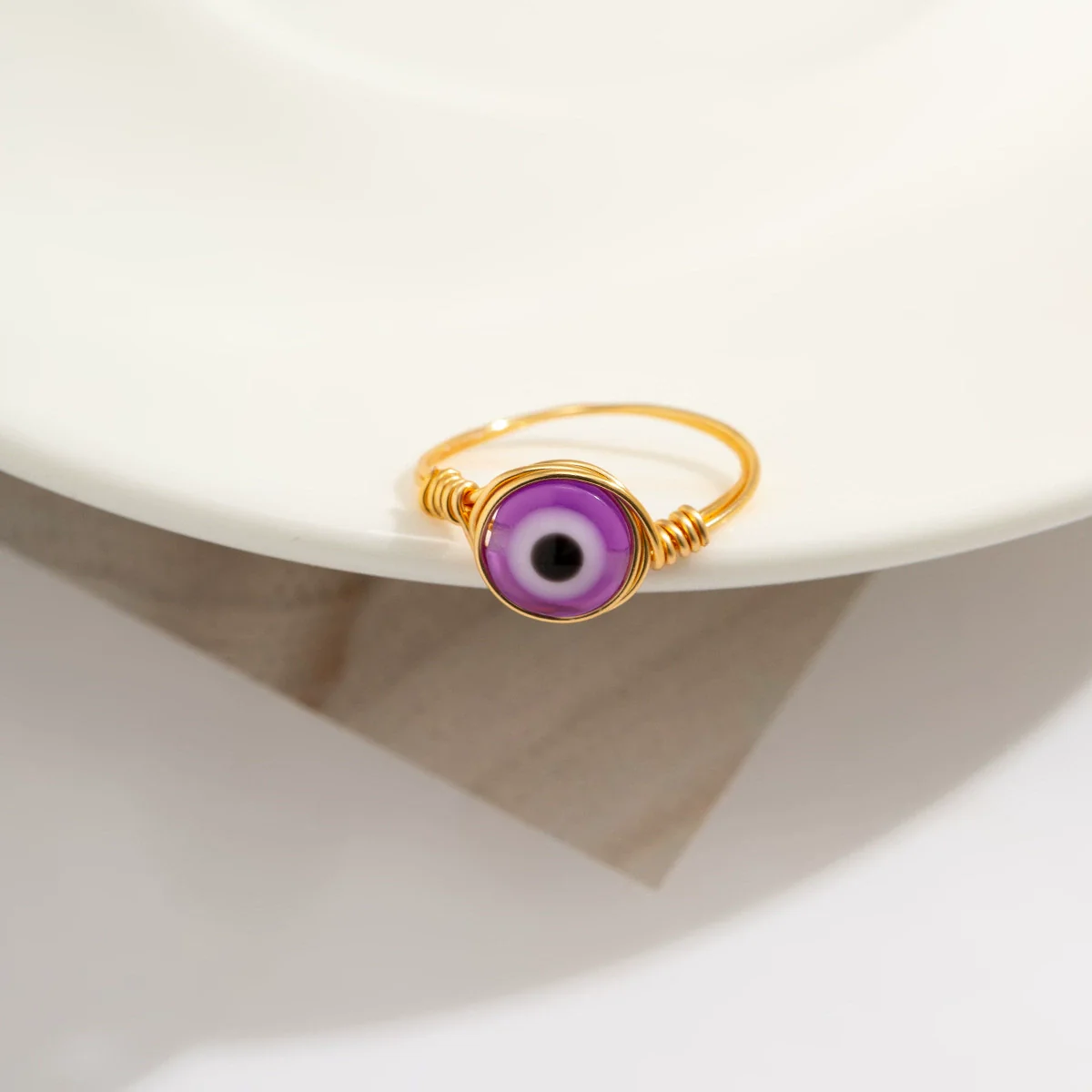 Jewelry Copper Geometric Pure Handmade Women's Luminous Ring - Image 7