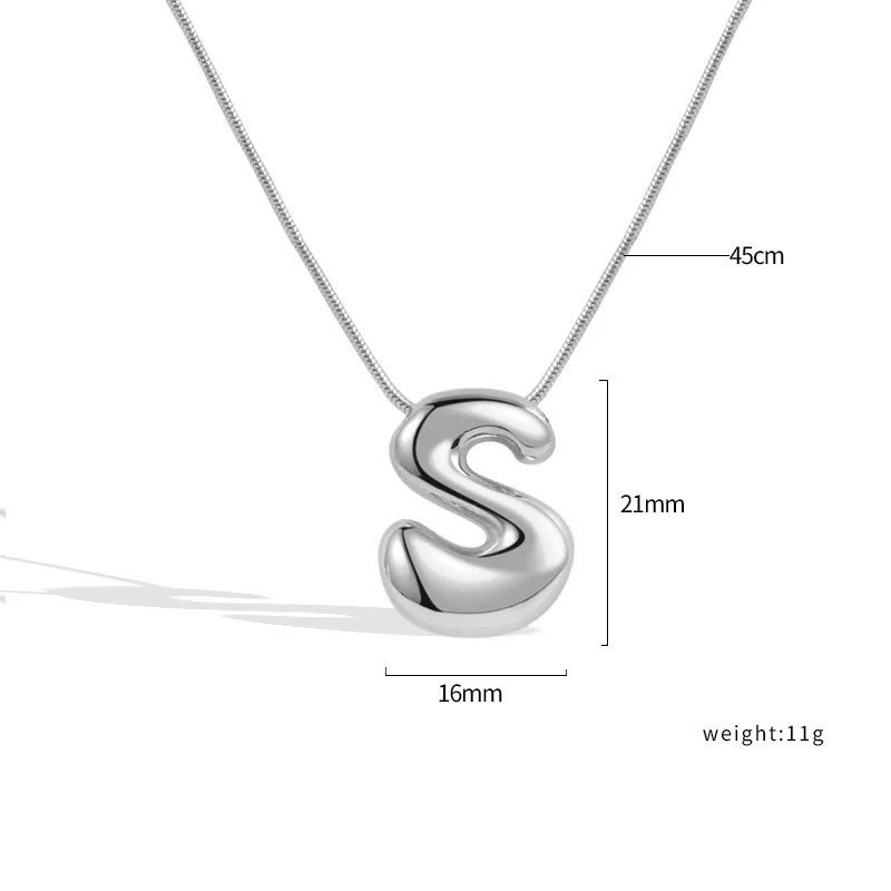 Jewelry Copper Pendant Necklace Geometric Letter Snake Bone Chain Gold Plated - Image 50