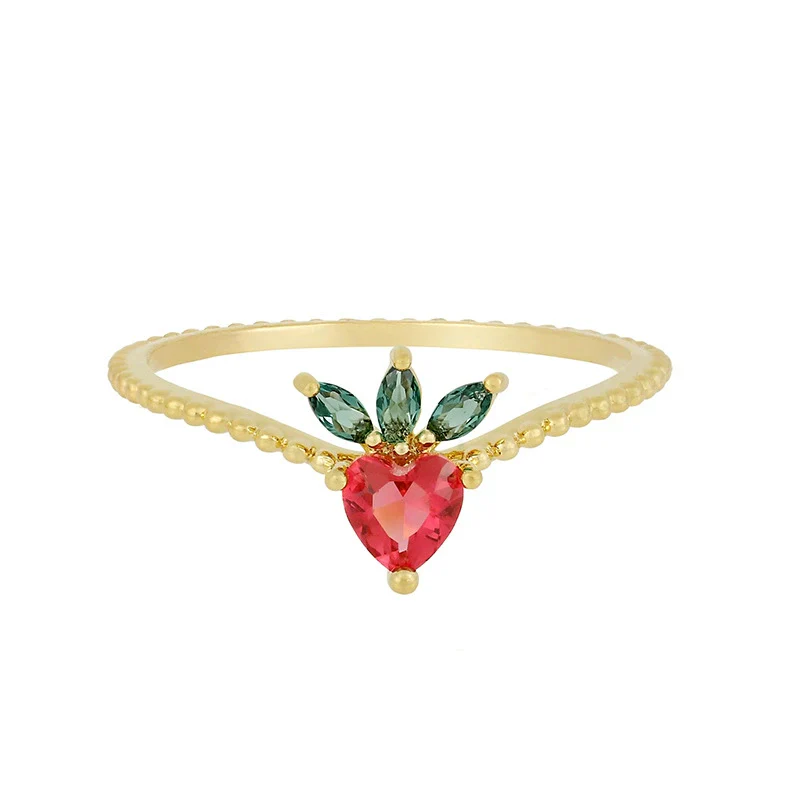 Jewelry Copper Zircon Inlaid Fruit Ring Bracelet For Women - Image 5