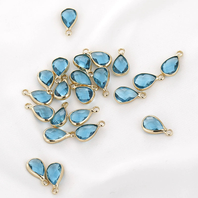Jewelry Crystal Glass Transparent Phnom Drop Cutting Surface Metal Electroplating Matching Material - Image 10