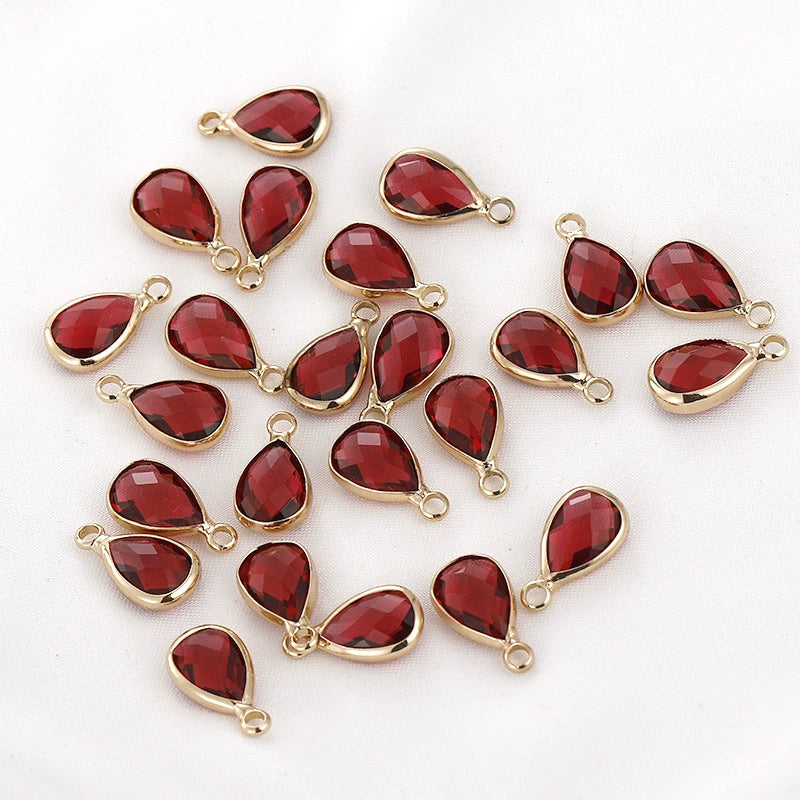 Jewelry Crystal Glass Transparent Phnom Drop Cutting Surface Metal Electroplating Matching Material - Image 11