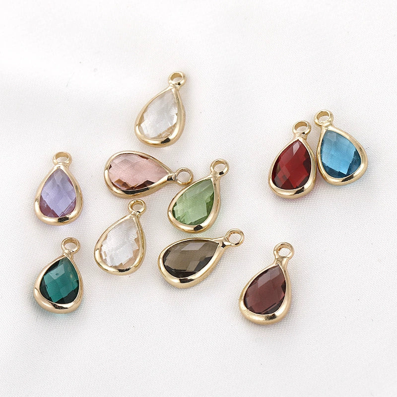 Jewelry Crystal Glass Transparent Phnom Drop Cutting Surface Metal Electroplating Matching Material - Image 2
