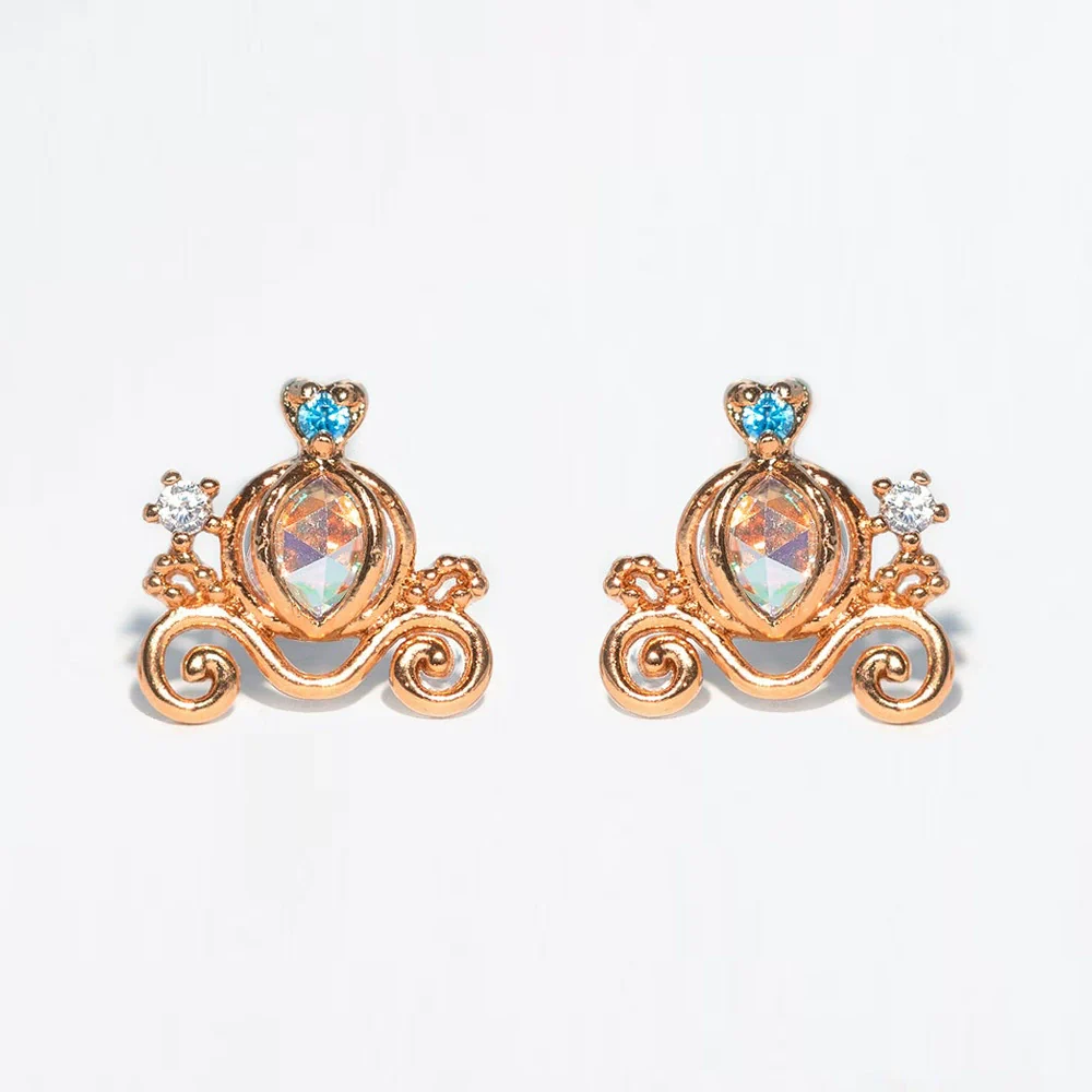 Jewelry Earrings Set Fairy Tale Cartoon Cute Crystal Shoes Style Zircon Copper - Image 14