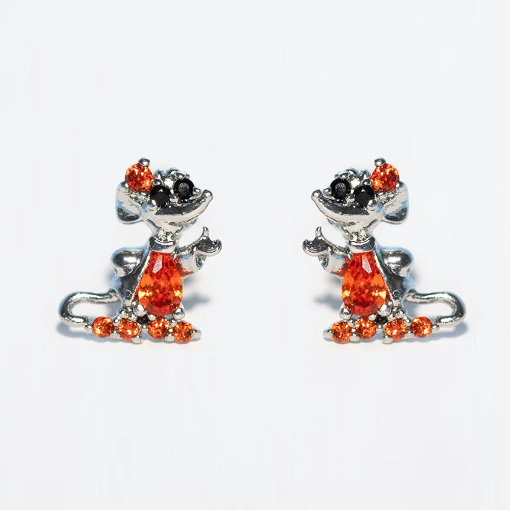 Jewelry Earrings Set Fairy Tale Cartoon Cute Crystal Shoes Style Zircon Copper - Image 16