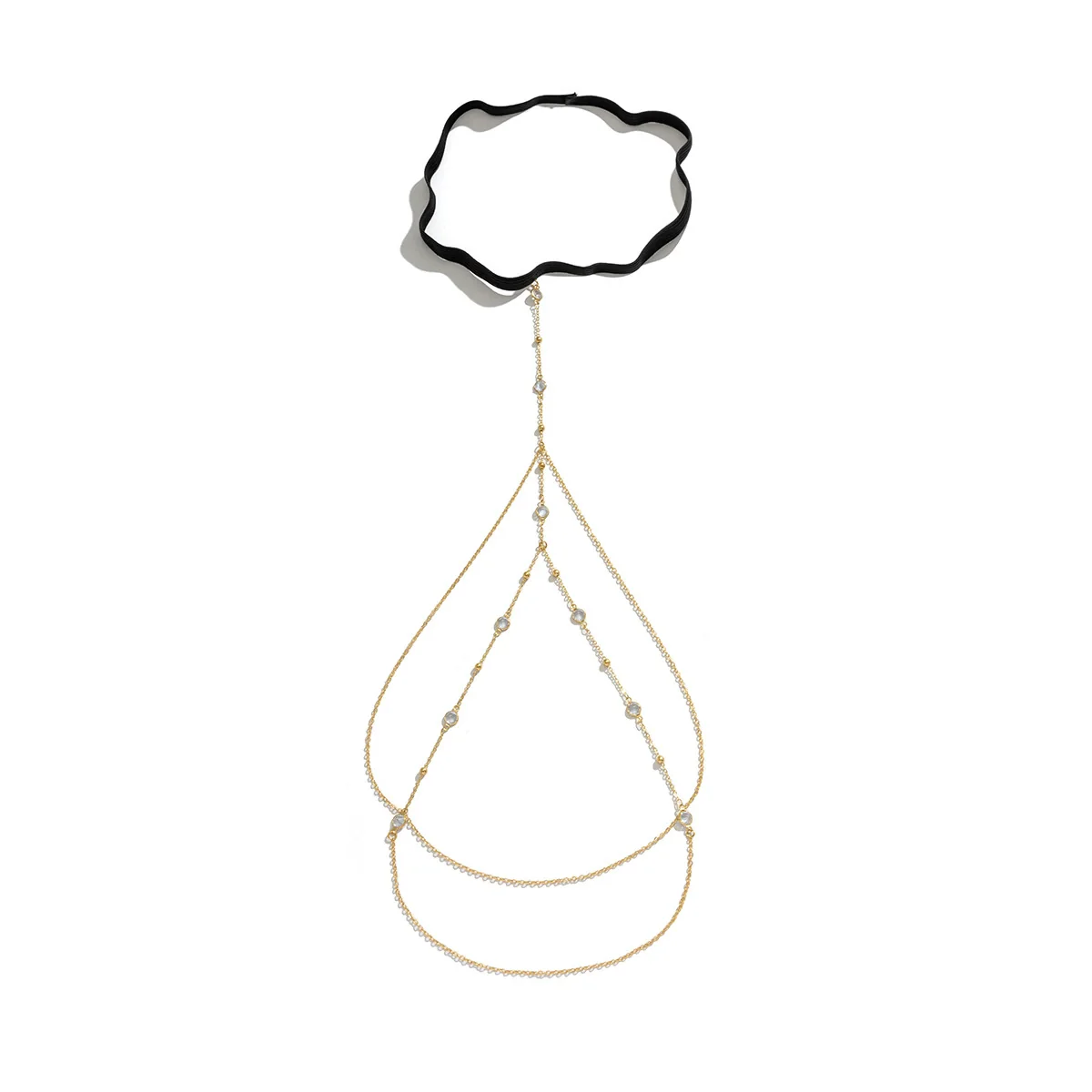 Jewelry Elastic Belt Thigh Chain Leg Ring With Alloy Inlaid Artificial Gemstones Semiprecious Stones And Geometric Pattern - Image 5