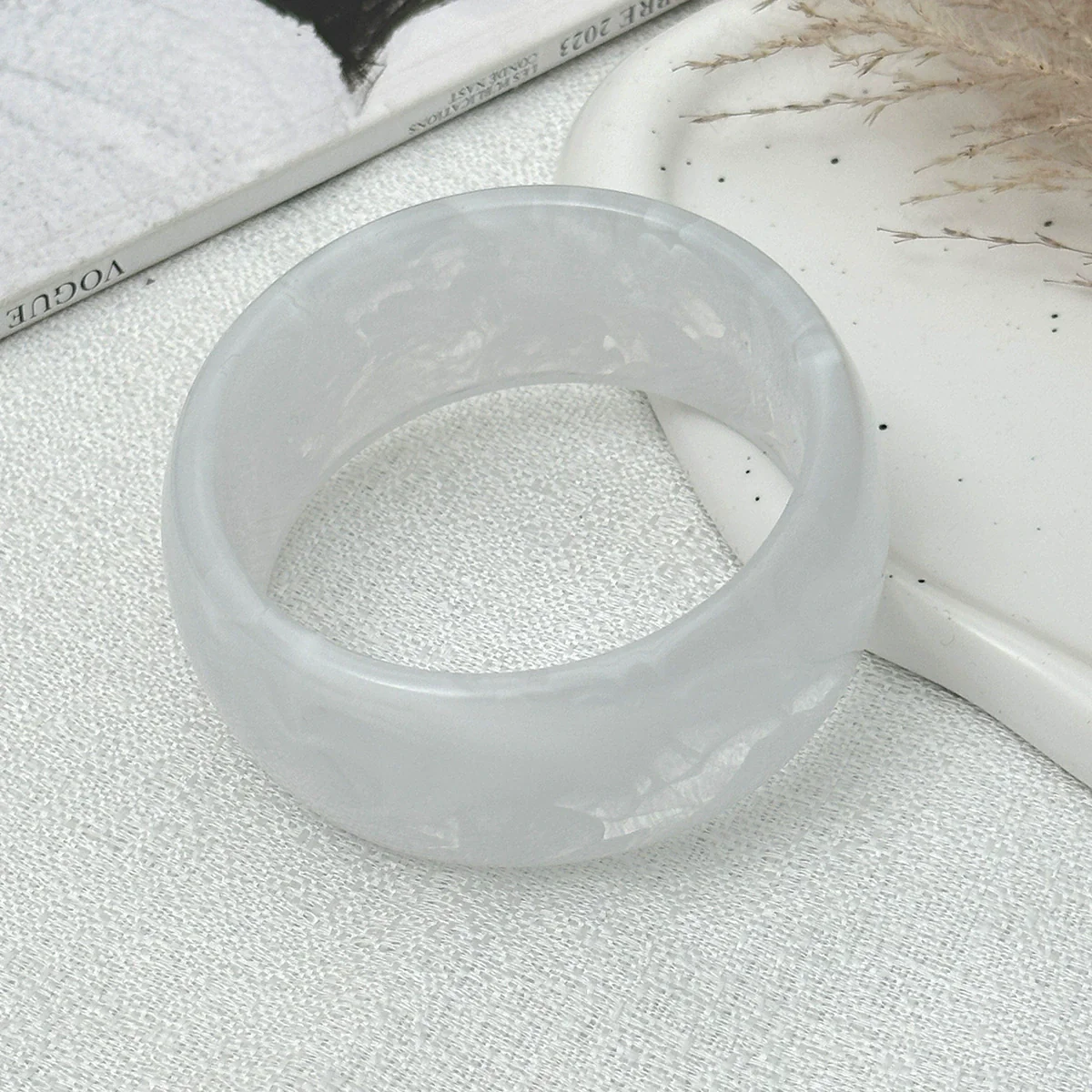 Jewelry Fashion Wide Bracelet Resin Elegant Geometric Polish - Image 6