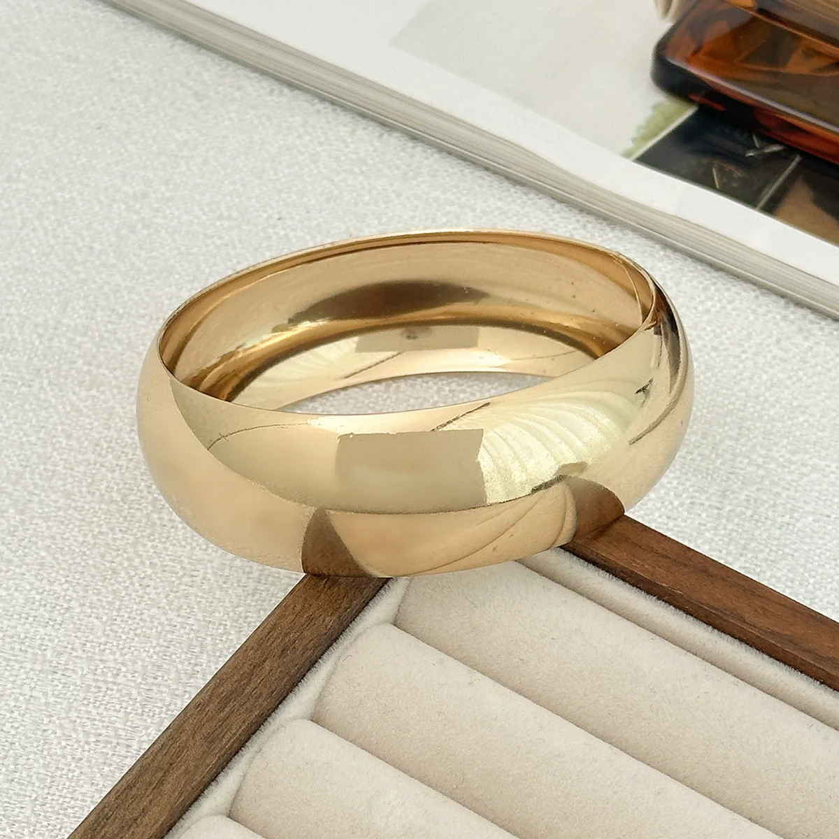 Jewelry Fashionable Retro Resin Asymmetrical Polygonal Elastic Handmade Bracelet - Image 11