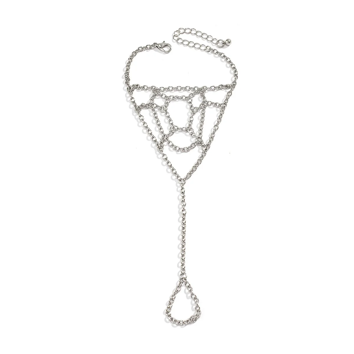 Jewelry Finger Bracelet Metal Geometric Spider Web Electroplated For Women - Image 4