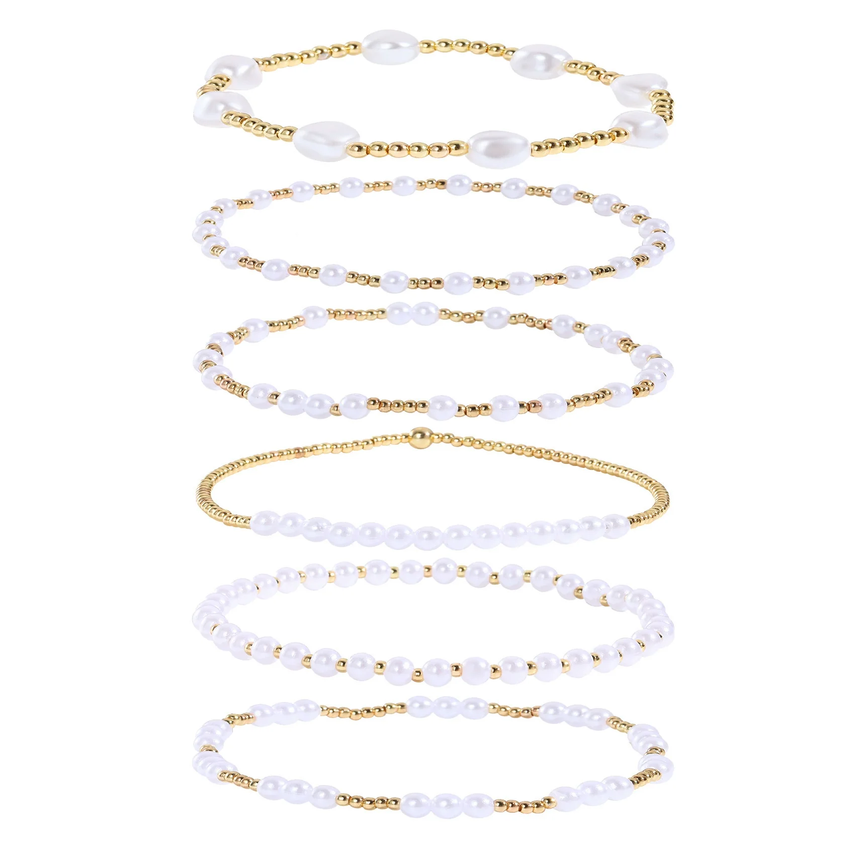 Jewelry Geometric Pearl Ccb Shell Handmade Bracelet - Image 14
