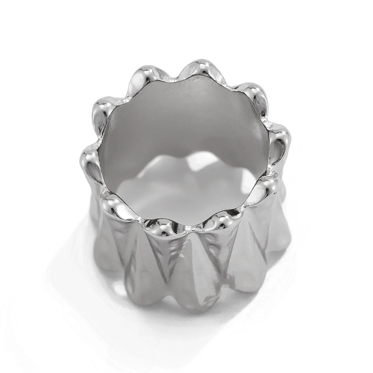 Jewelry Hip Hop Style Geometric Alloy Electroplated Irregular Twisted Ring - Image 5