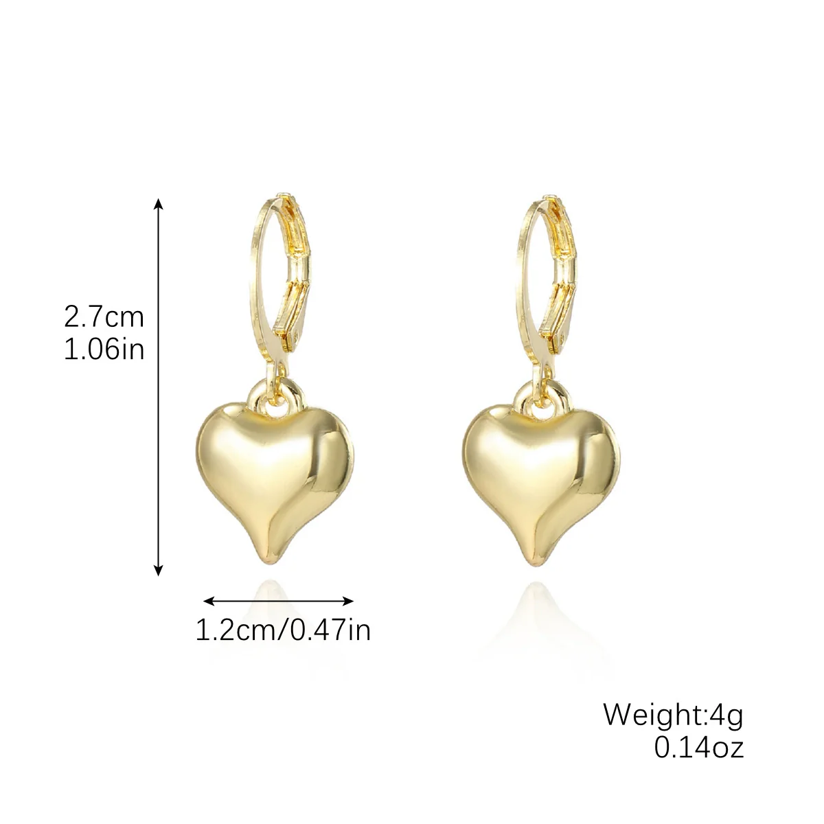 Jewelry Imitation Pearl Geometric Insects Peach Heart Electroplated Pendant Ear Buckle For Women - Image 8