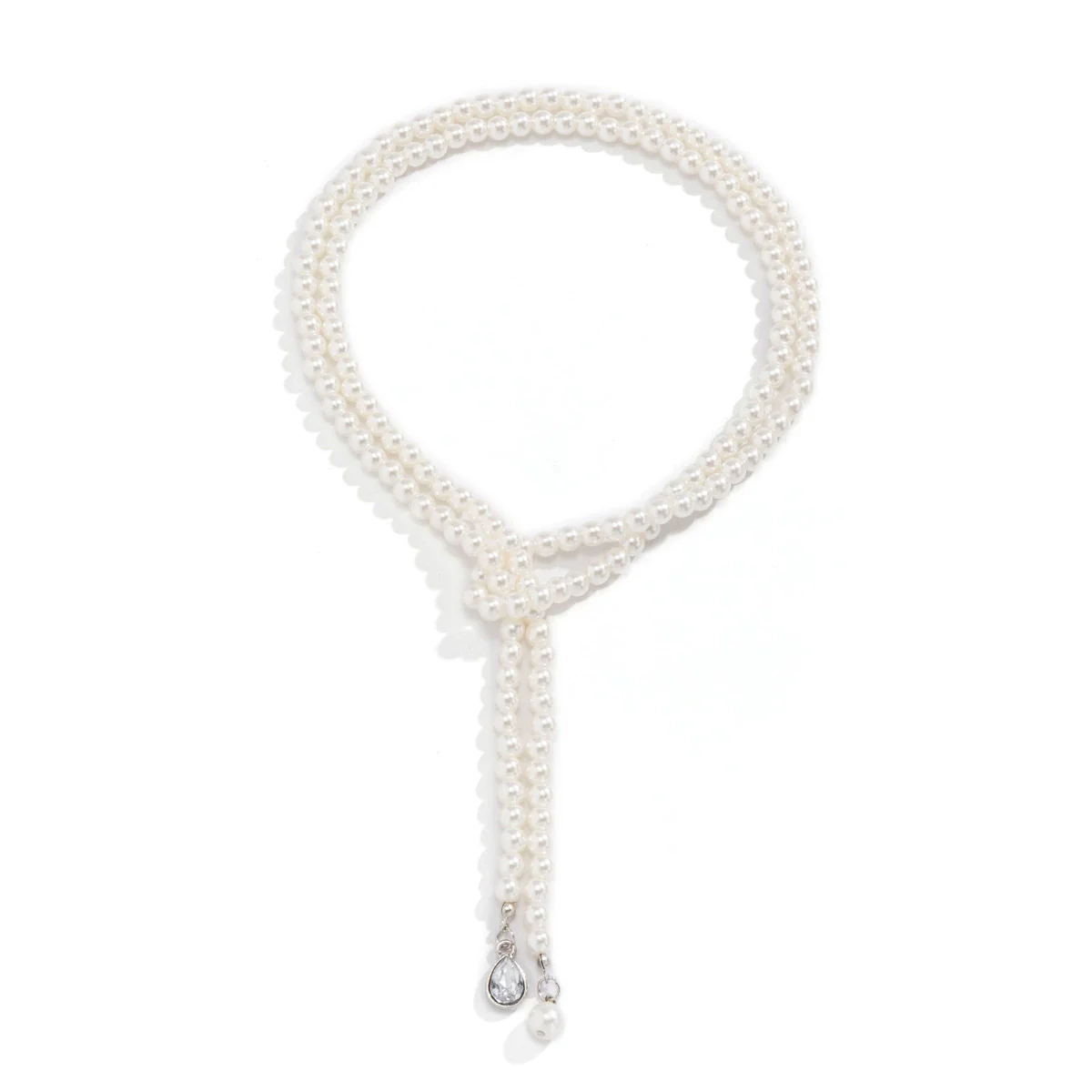 Jewelry Imitation Pearl Glass Alloy Geometric Tassel Necklace Electroplating - Image 5