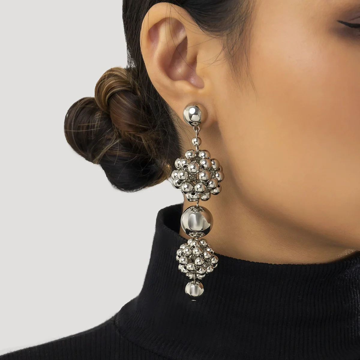 Jewelry Imitation Pearl Metal Geometric Handmade Women's Earrings - Image 2