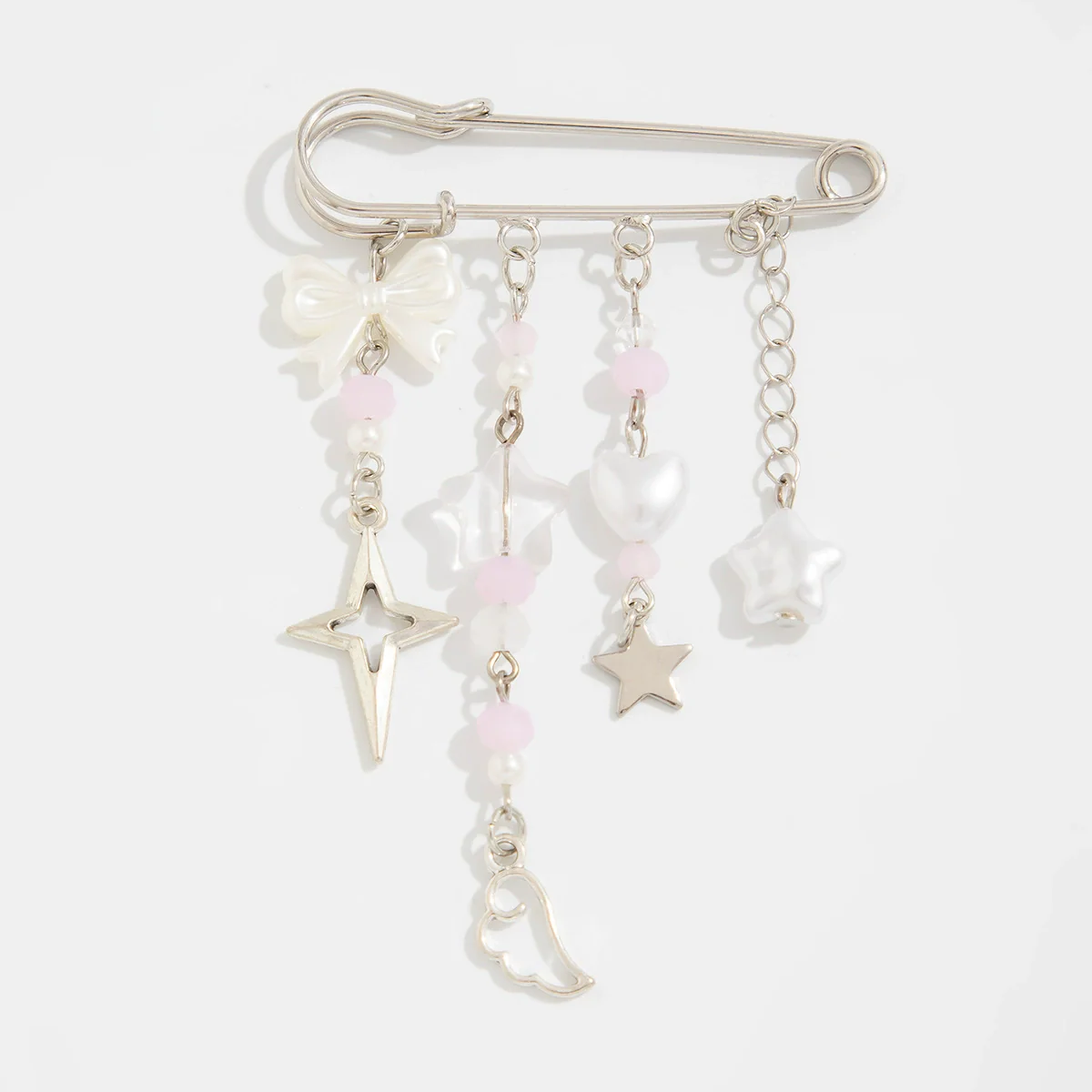Jewelry Iron Alloy Imitation Pearls Acrylic Imitation Crystal Star Shaped Heartshaped Electroplated Minimalist Women's Pendant Brooch - Image 6