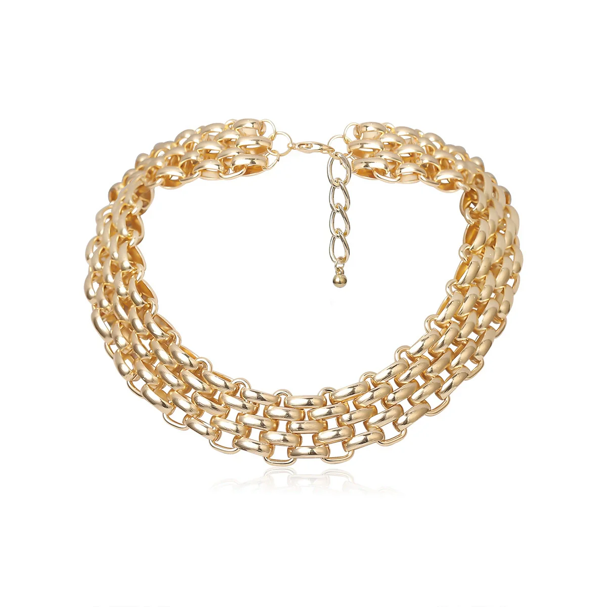 Jewelry Iron Alloy Wave Pattern Electroplating Simple Style Women's Necklace - Image 6