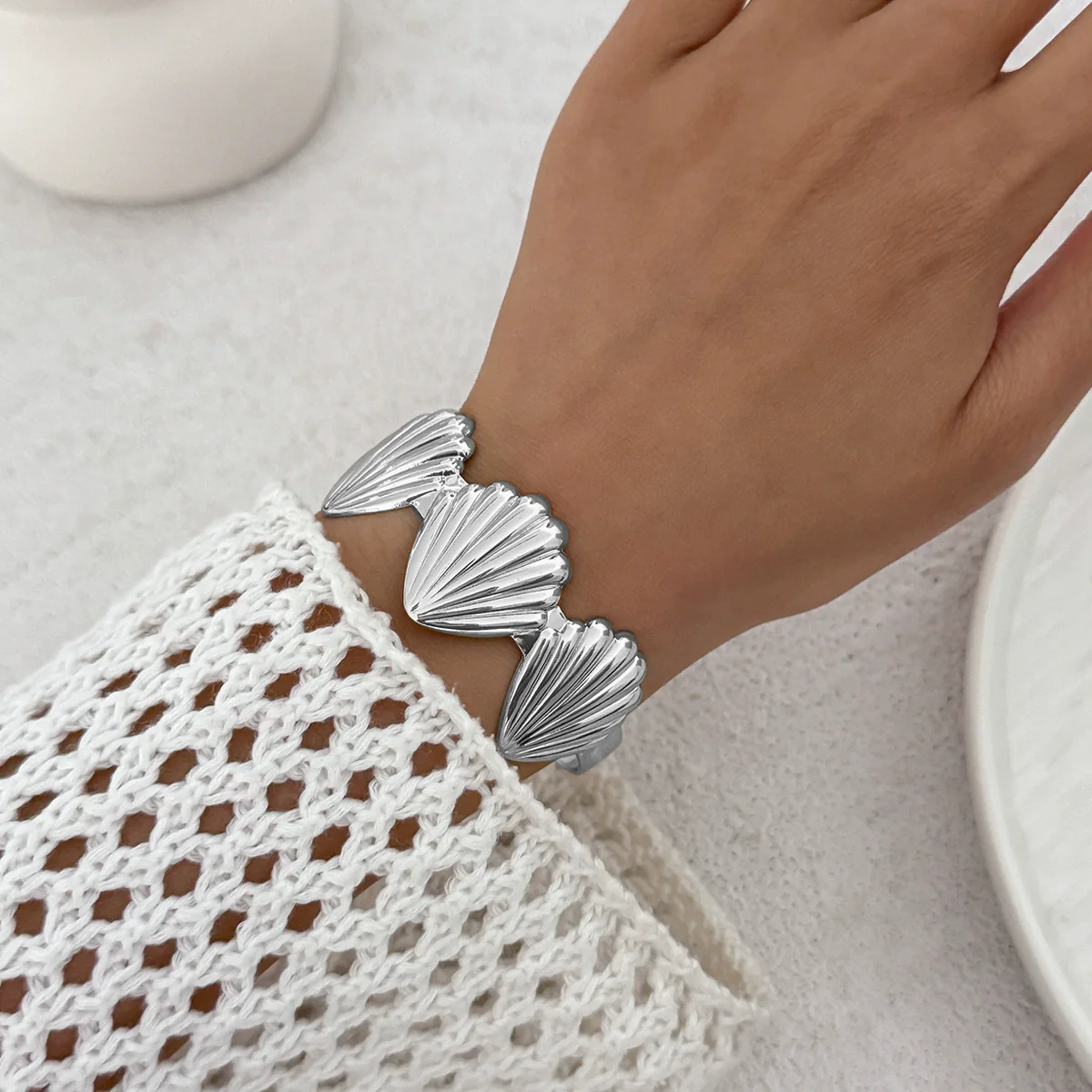 Jewelry Iron Starfish Shell Open Bracelet Electroplating - Image 11