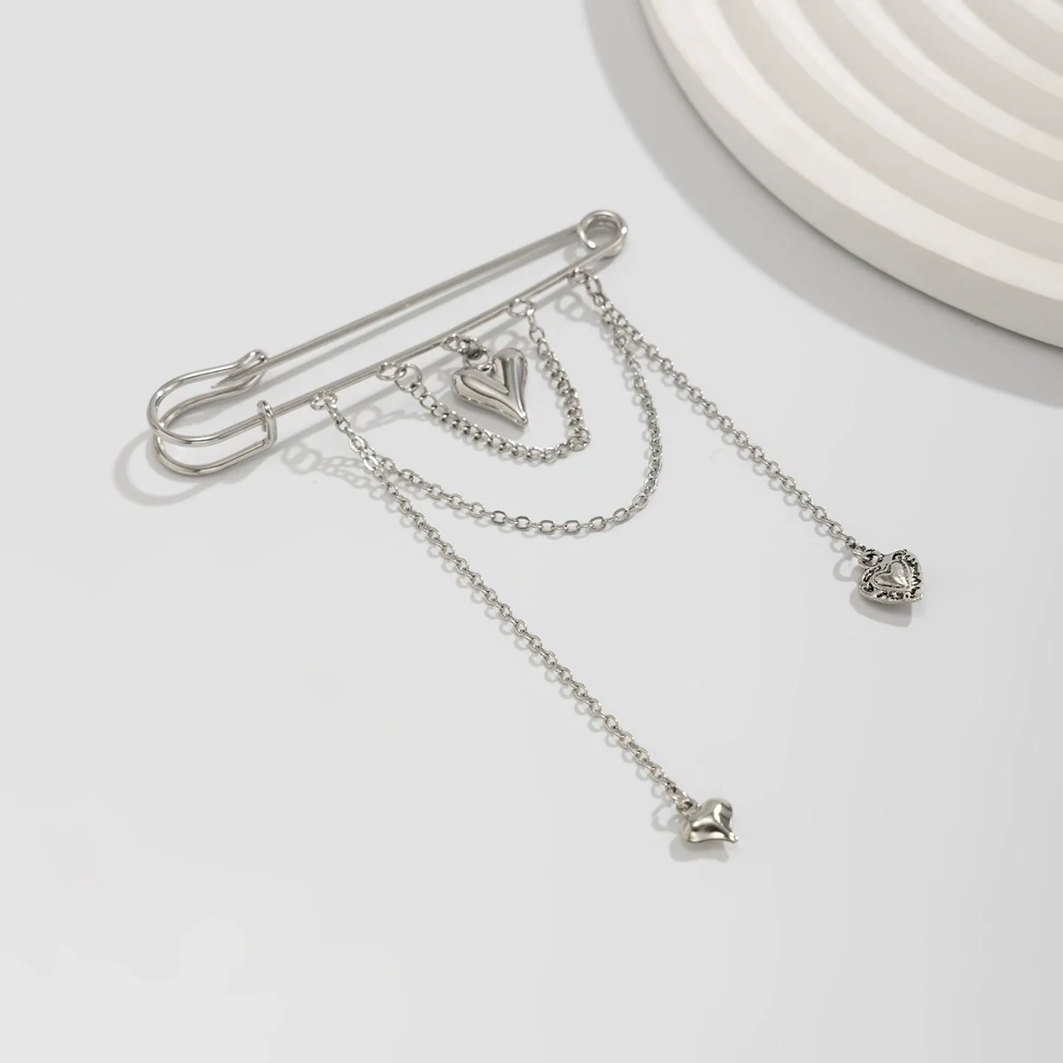 Jewelry Love Heartshaped Pendant Pants Chain Iron Copperclad Chain Alloy Women's - Image 4
