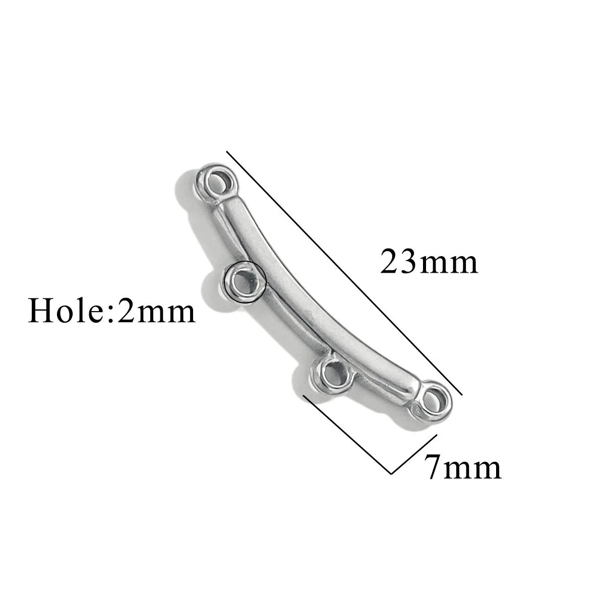 Jewelry Making Supplies Stainless Steel Bohemian Multistrand Porous Curved Connector 18K Electroplated - Image 14