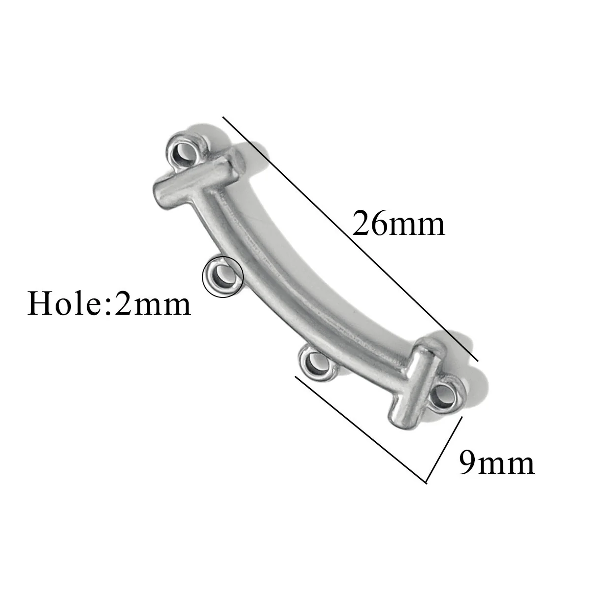 Jewelry Making Supplies Stainless Steel Bohemian Multistrand Porous Curved Connector 18K Electroplated - Image 15