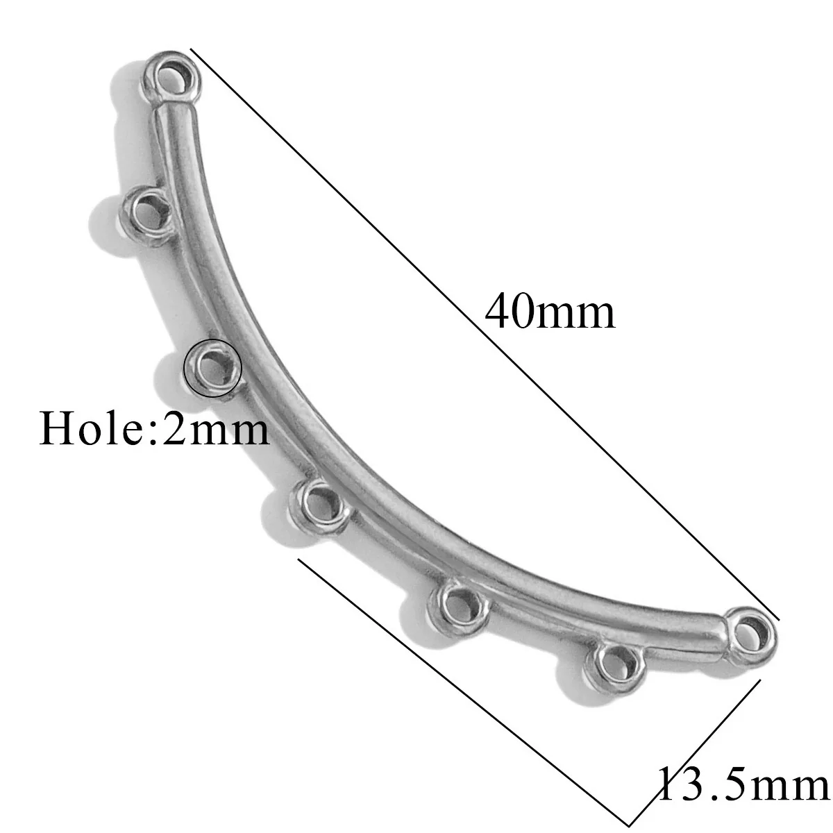 Jewelry Making Supplies Stainless Steel Bohemian Multistrand Porous Curved Connector 18K Electroplated - Image 20