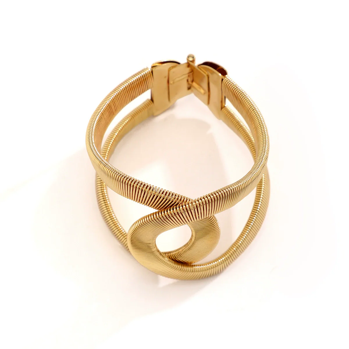 Jewelry Metal Adjustable Open Punk Geometric Electroplated Bracelet - Image 5