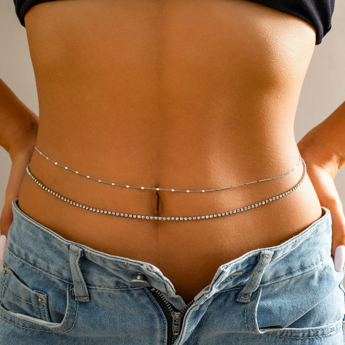 Jewelry Metal Doublelayer Simple Chain Body Chain Waist Chain
