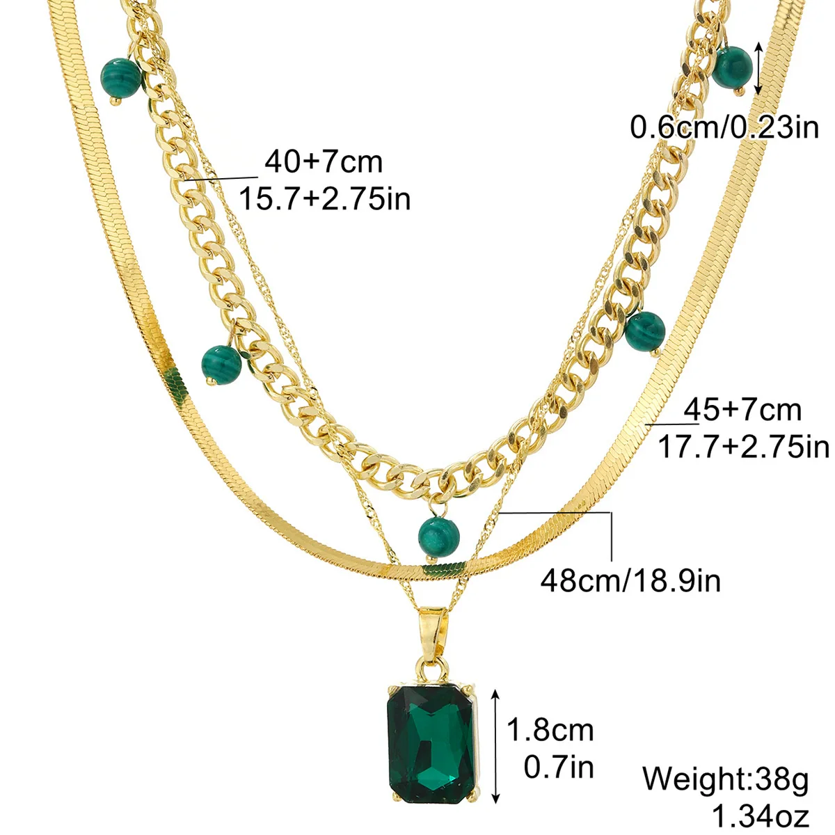 Jewelry Metal Snake Bone Chain With Wave And Geometric Pattern Electroplated For Women - Image 9