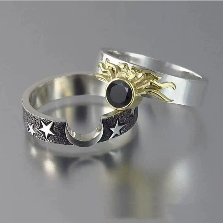 Jewelry Metal Star Electroplated Combination Set Ring - Image 4
