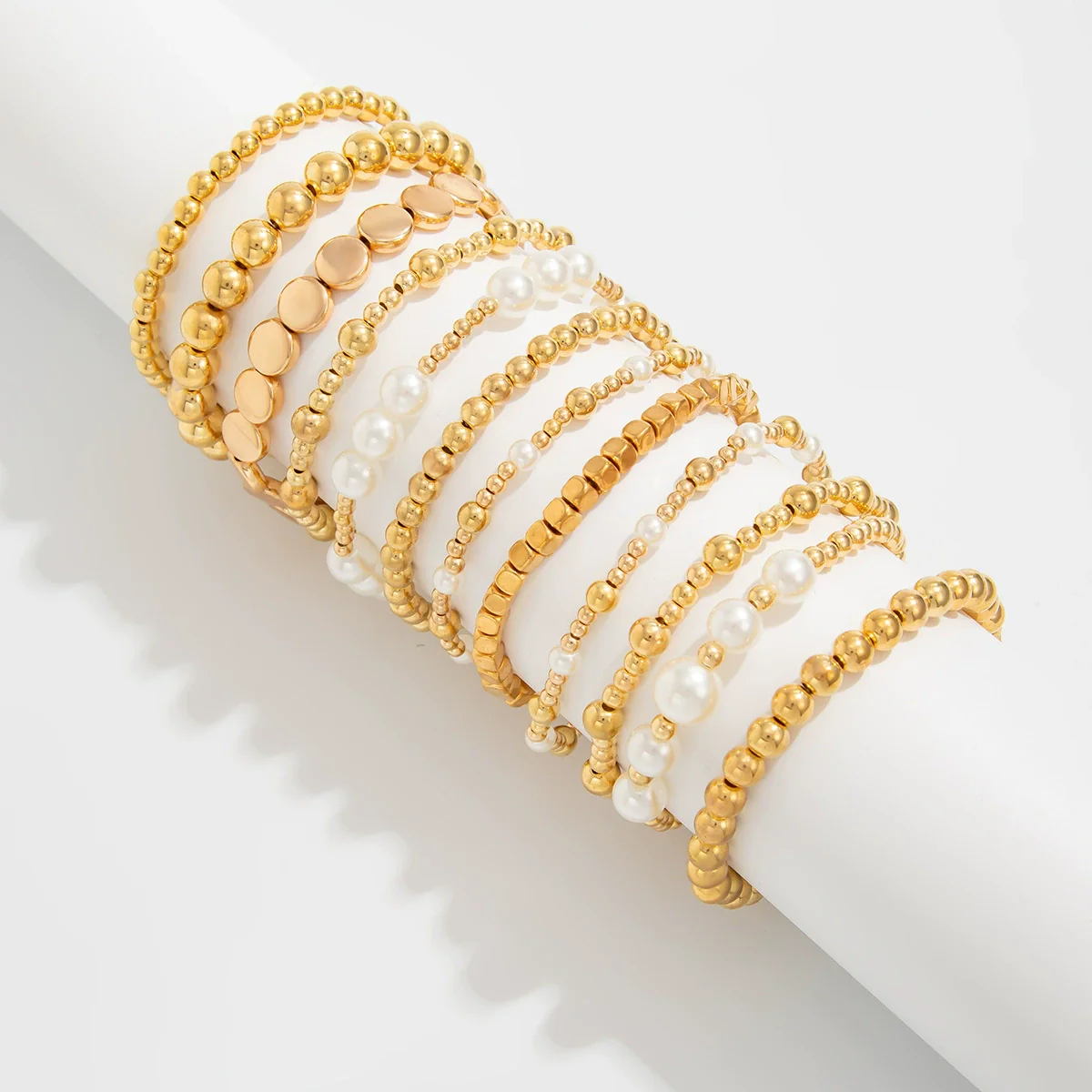 Jewelry Metal Tassel Pendant Bracelet Ins Style Irregular Beaded Electroplated - Image 5