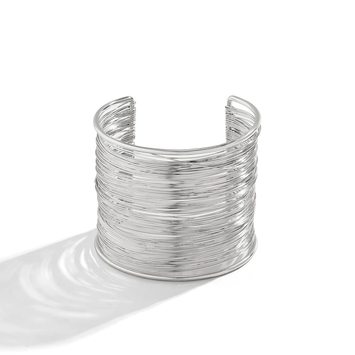 Jewelry Metallic Irregular Open Convex Bracelet Electroplating - Image 9