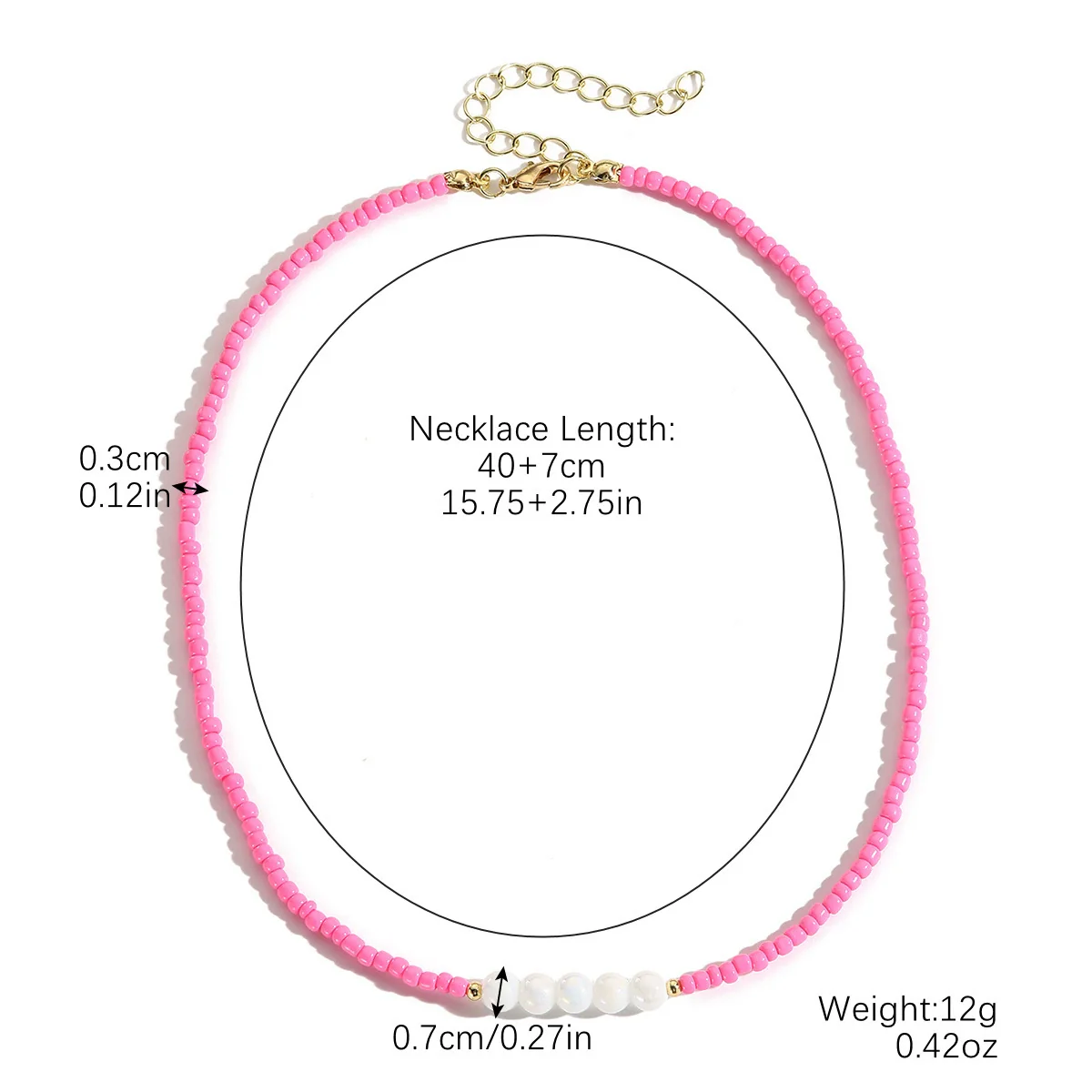 Jewelry Necklace Artificial Crystal Heart Flowers Geometric Animals Zodiac Handmade Electroplated Pearl Chain For Women - Image 9