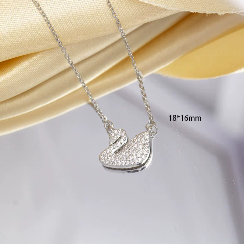 Jewelry Necklace Copper Titanium Steel Animal Zodiac Gemstone Pendant Electroplated For Women - Image 3