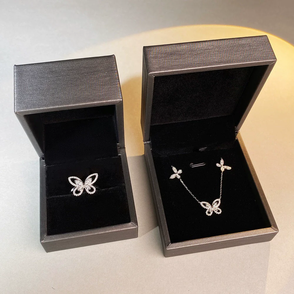 Jewelry Packaging Accessories Box Fabric Material Simple Style Environmentally Protected - Image 4